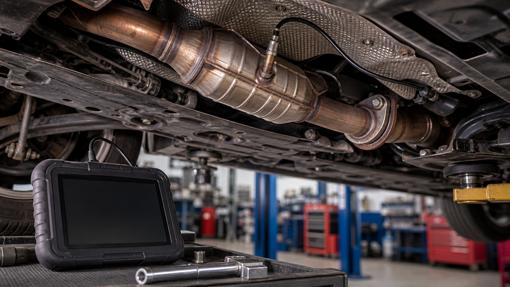 P0430 bank 2 catalytic converter and downstream oxygen sensor diagnostic scene